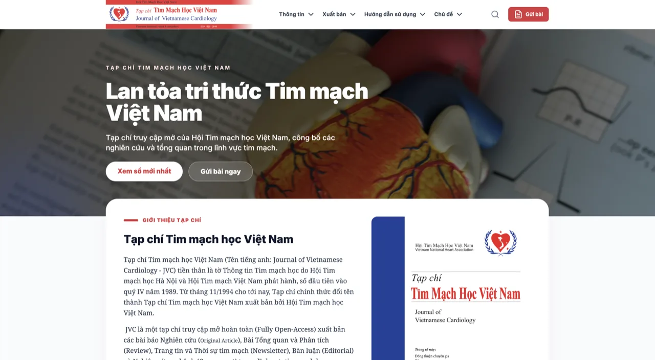 Bìa Tạp chí Tim mạch học Việt Nam